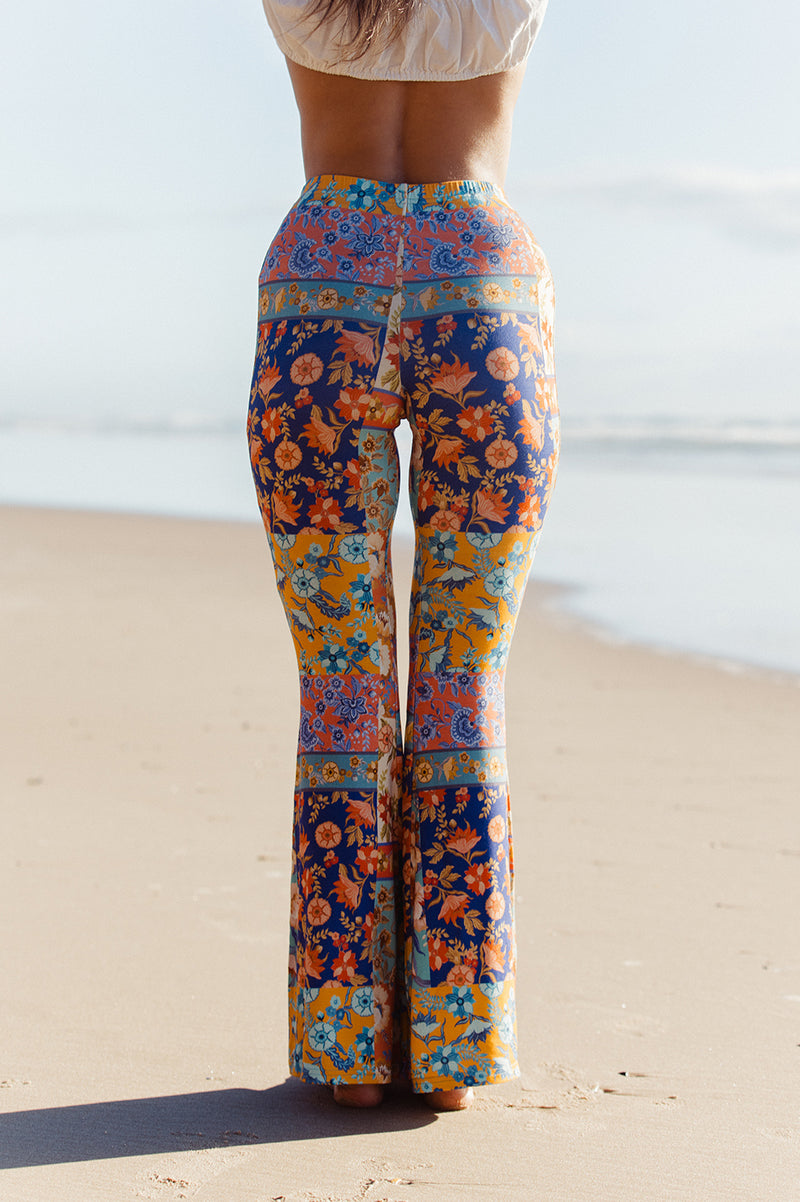PATCHWORK FLORAL BELL BOTTOMS