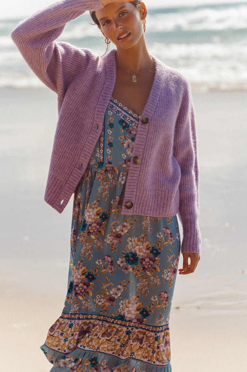 VINTAGE FLORAL DREAM CHASER DRESS - ARONA BLUE